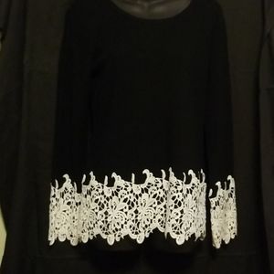 INC women's PL black sweater